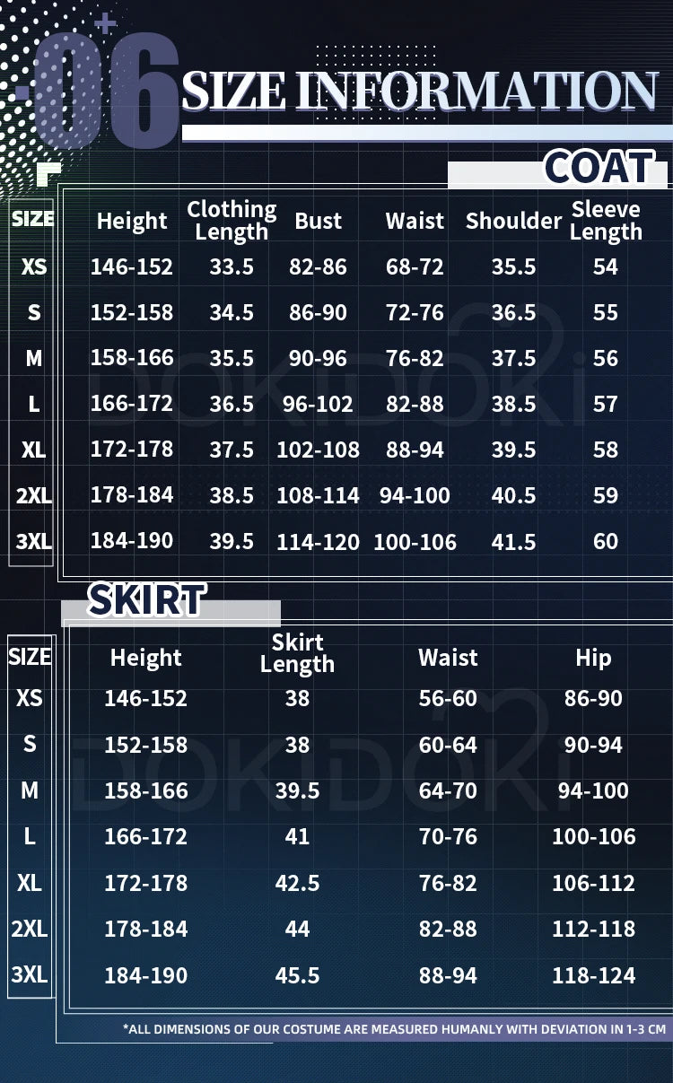 【Last Batch】IN STOCK Rumii Zoeyi Miraa Cosplay Costume【XS-3XL】DokiDoki-N Women White Suit Golden Rumii Cosplay Plus Size