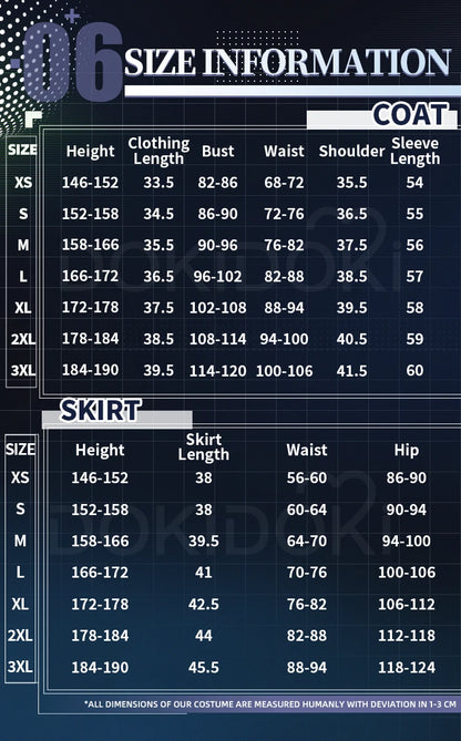 【Last Batch】IN STOCK Rumii Zoeyi Miraa Cosplay Costume【XS-3XL】DokiDoki-N Women White Suit Golden Rumii Cosplay Plus Size