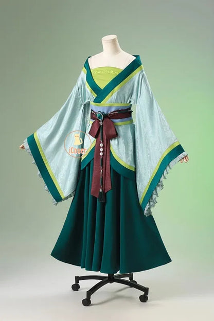 Anime The Apothecary Diaries Maomao Cosplay Costume La Clan Princess Green Dress Earrings Halloween Party for Women Girls iCoser
