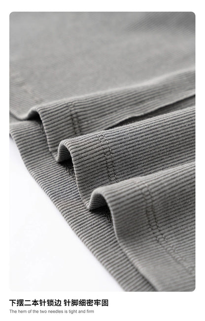 ZODF Women Retro 2025 Summer 275gsm U Collar Washed T-Shirts Hotsweet Girls Sexy Slim Fit T Shirt Brand Tees HY0992