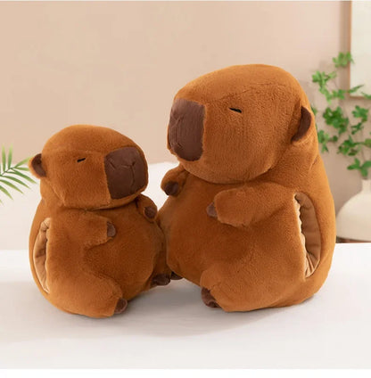 30/40cm Soft Capybara Hand Warmer Pillow Stuffed Funny Capybara Plush Hand Warmer Cartoon Portable Capybara Plush Stuffed Doll