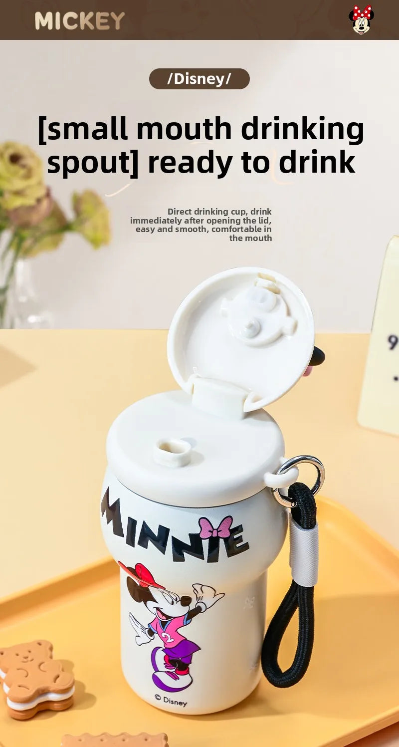 Anime Figure Stitch Coffee Mug Student Thermos Mug 350ml Thermos Cup Mickey Nick Judy Thermal Water Bottle Vacuum Flasks Gift