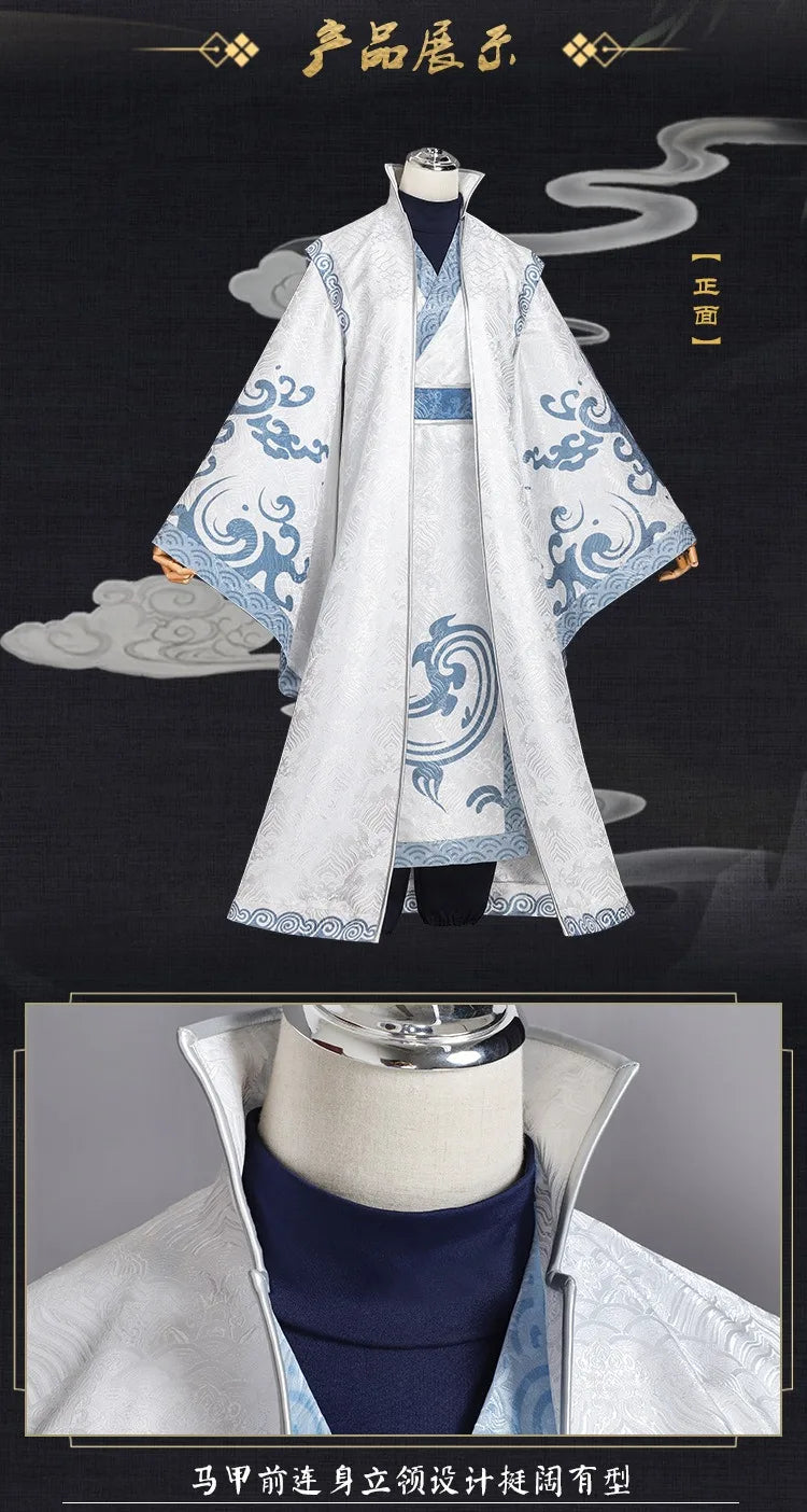 Anime Movies Nezha Aobing Cosplay Costume Wig Hanfu Uniform Horns Sticker Ao Bing Ancient Clothing Ne Zha 2 Halloween Women Men