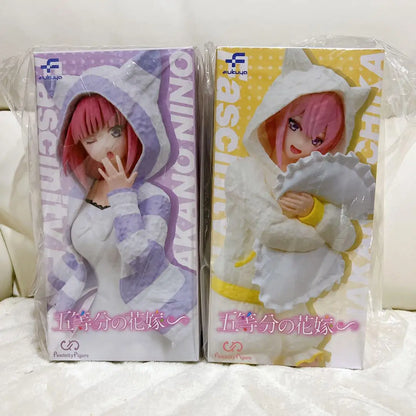 Bandai Fukuya Nakano Ichika Nino Miku Cat Ear Hoodie 19CM PVC Model