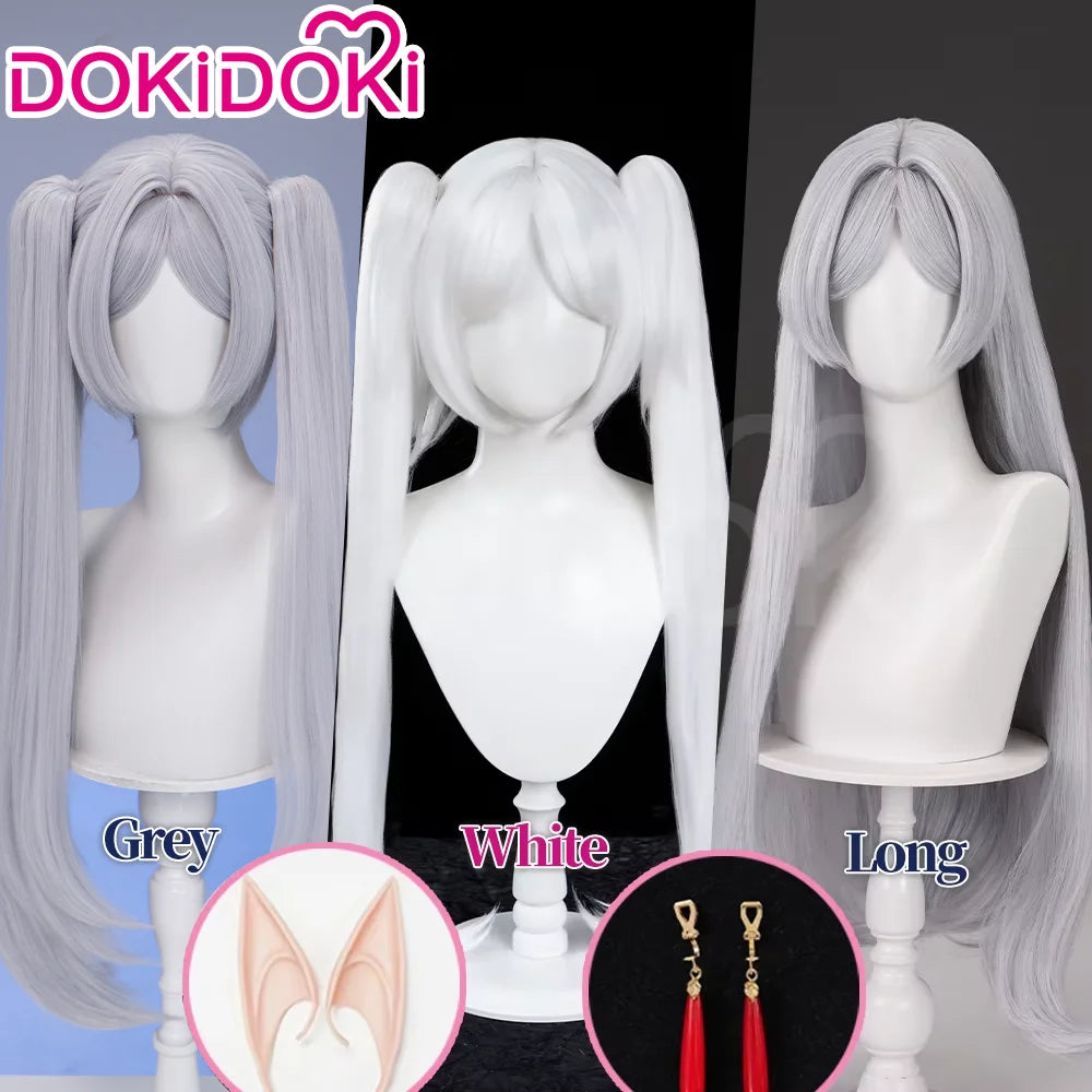 IN STOCK Frieren Wig Anime Frieren: Beyond Journey's End DokiDoki Frieren Cosplay Ear Clip Ears Free Cap