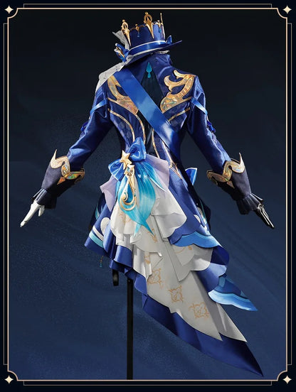 iCoser Focalors Furina Cosplay Costume Wig Dress Genshin Impact Fontaine Uniform Hat Pneuma Ousia God of Justice for Women Props