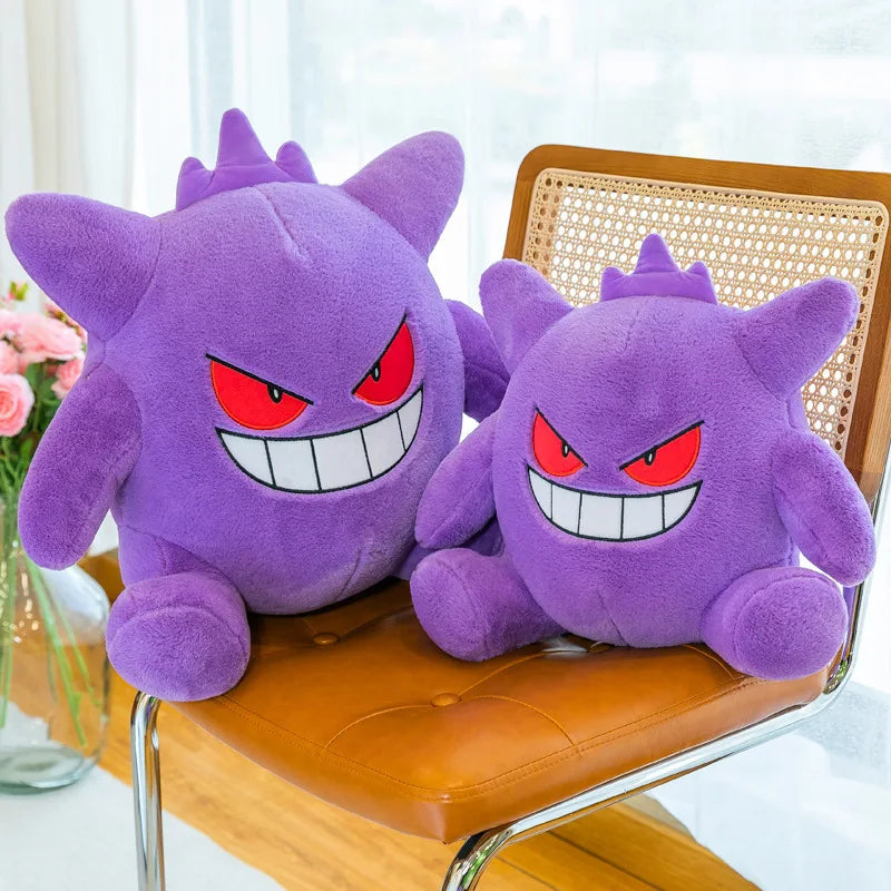 Large size Gengar Plush Toy Pokemon Doll Cute Stuffed Animal Kids Birthday Christmas Gift for Children Plushie Doll Fantasy Pet