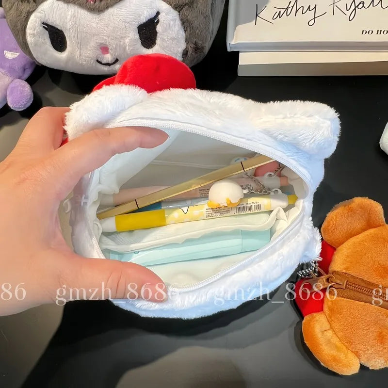 Cartoon Anime Bag Pencil Case and Coin Purse Kuromi My Melody KT Cat Plush Bag Anime Bag Cosmetic Bag Birthday Gifts Girl Women