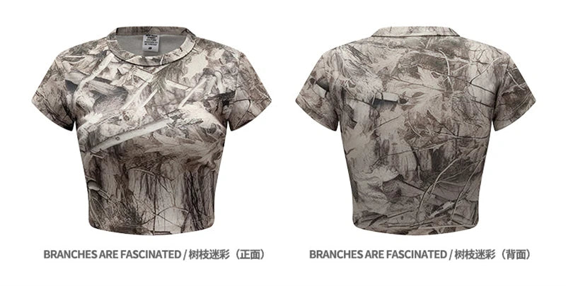 ZODF Sexy 2026 Summer Women Camouflage Printing Crop T-Shirts Hotsweet Girls O Neck Sport T Shirt Brand Tees HY1201