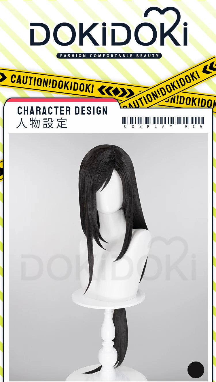 IN STOCK Tifa Lockhart Venat Wig Game FF Cosplay DokiDoki Long Black Hair Tifa Venat Cosplay Ear Clips ReMark