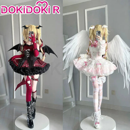 Tsukiyomi Utau Doujin Cosplay Costume Anime Shugo Chara! DokiDoki-R Halloween Devil Angel Utau Cosplay