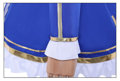 Honkai Star Rail Fate Saber Cosplay Costume Wig Dress Headwear Uniform Stocking Halloween Party for Women Girls Carnival iCoser