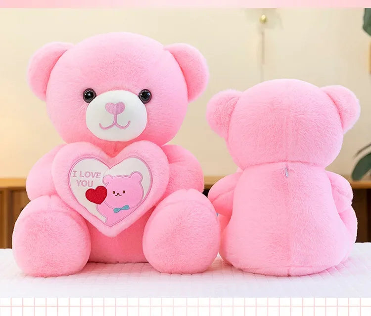Kawaii 45cm LOVE Plush Toy Bear Stuffed Animals Doll Decoration Birthday Gifts Soft Pillow Dolls Grilfriend Girls Wife Kids Gift