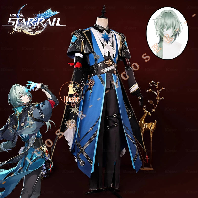 Honkai Star Rail Anaxa Cosplay Costume Wig Uniform Outfit Anaxagoras Grove of Epiphany Amphoreus Carnival Halloween Women Men