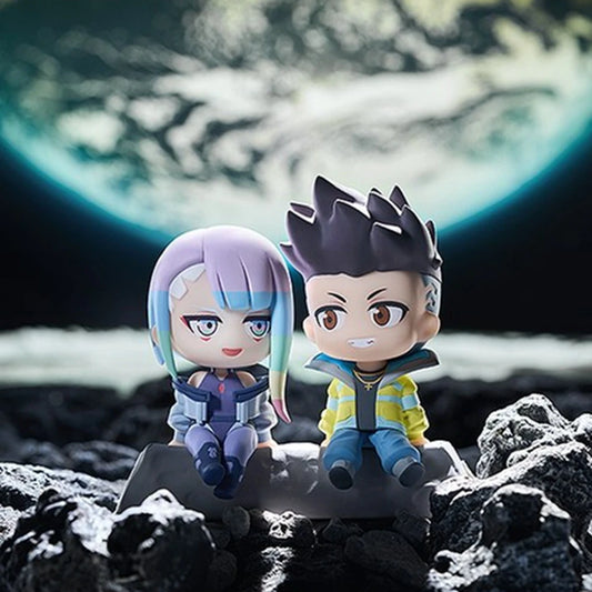8cm Anime CYBERPUNK: EDGERUNNERS Qset To The Moon Lucy David Action Figure Desktop Decorations Pvc Collet Model Toys Hobbies