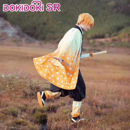 IN STOCK Agatsumaa Zenitsuu Cosplay Costume Anime DokiDoki-SR Men Uniform Costume Zenitsuu Cosplay Haori