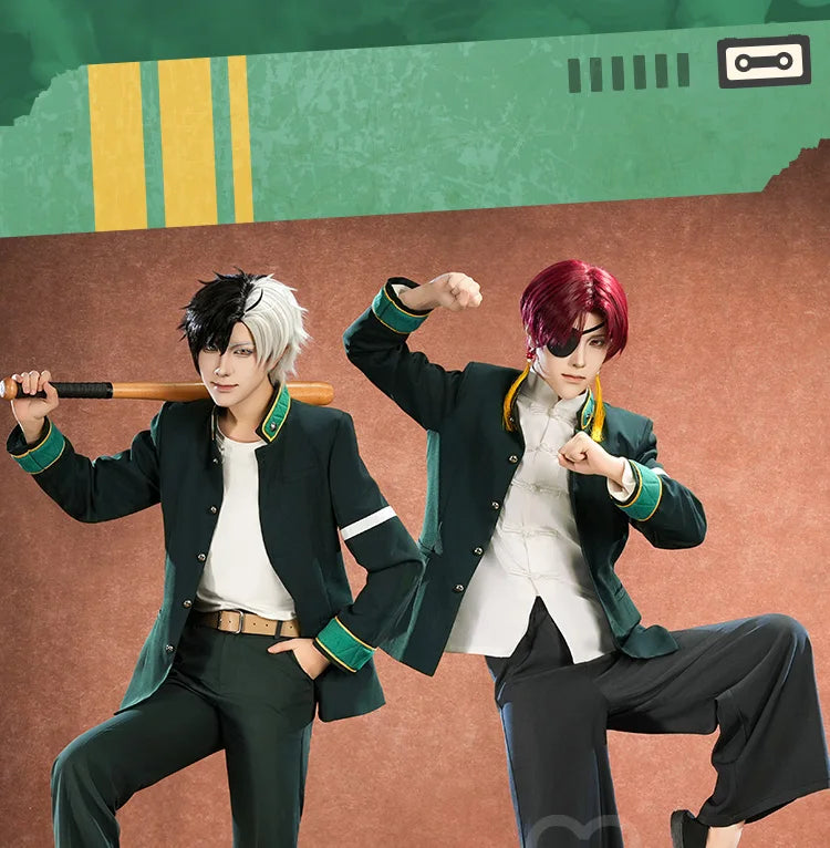 IN STOCK Haruka Sakura / Hayato Suou Cosplay Costume Anime Wind Breaker Cosplay DokiDoki-SR Men School Uniform Costume Suou Wig