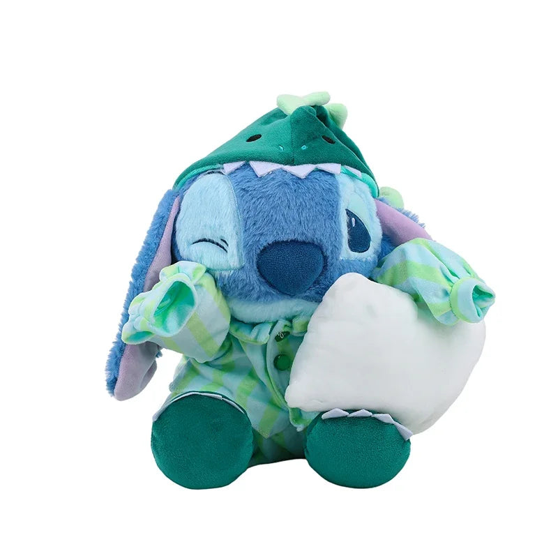 New 50cm Disney Cartoon Dinosaur Pajamas Stitch Plush Toy Body Pillow Cushion Sleeping Doll Room Decoration Toy Birthday Present