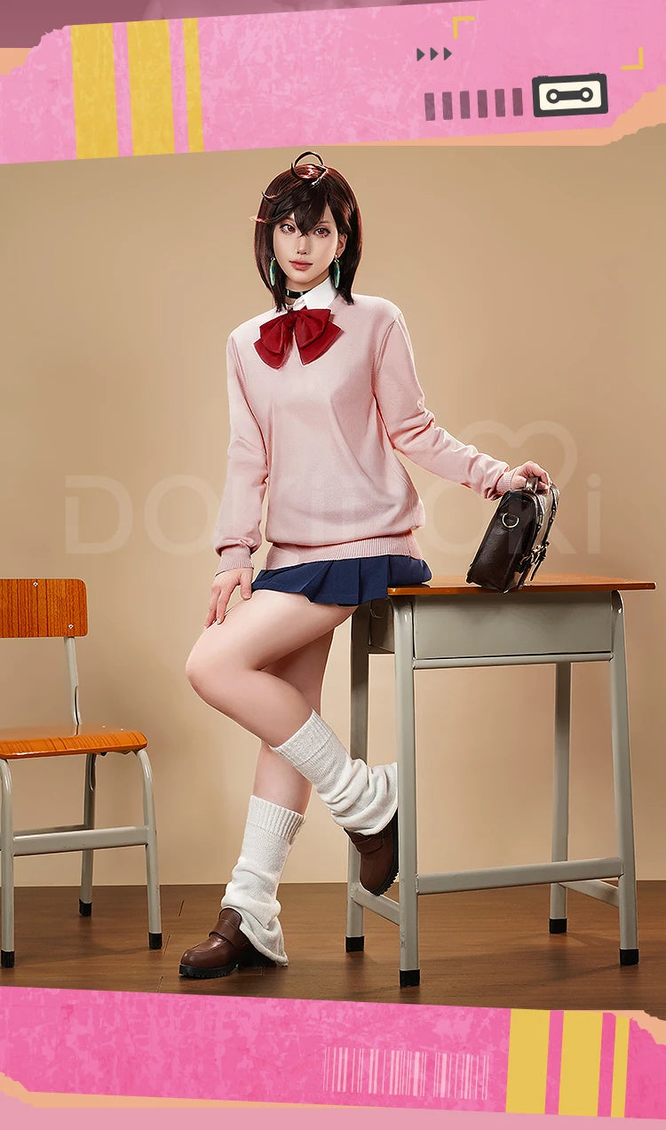 IN STOCK Ayase Momo Cosplay Costume Anime Dandadan DokiDoki-SR Women Uniform JK DAN DA DAN Momo Ayase Okarun Costume Halloween