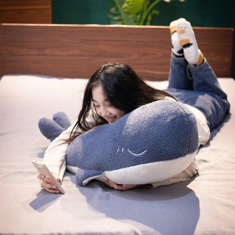 1pc 25CM Cartoon Super Soft Plush Toys Sea Animal Big Blue Whale Soft Toy Stuffed Animal Fish Lovely Children's birthday gifts