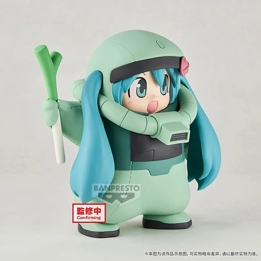 In Stock Banpresto Gundam 45Th Anniversary Hatsune Miku Ms 06F Zaku [Hatsune Miku Ver.pvc 15Cm Anime Action Figures Model Toys