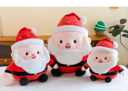 New 50cm Plush Santa Claus Doll Stuffed Toy Cuddly Pillow Christmas Gift for Kids Birthday Xmas Present Wholesale Small Gift