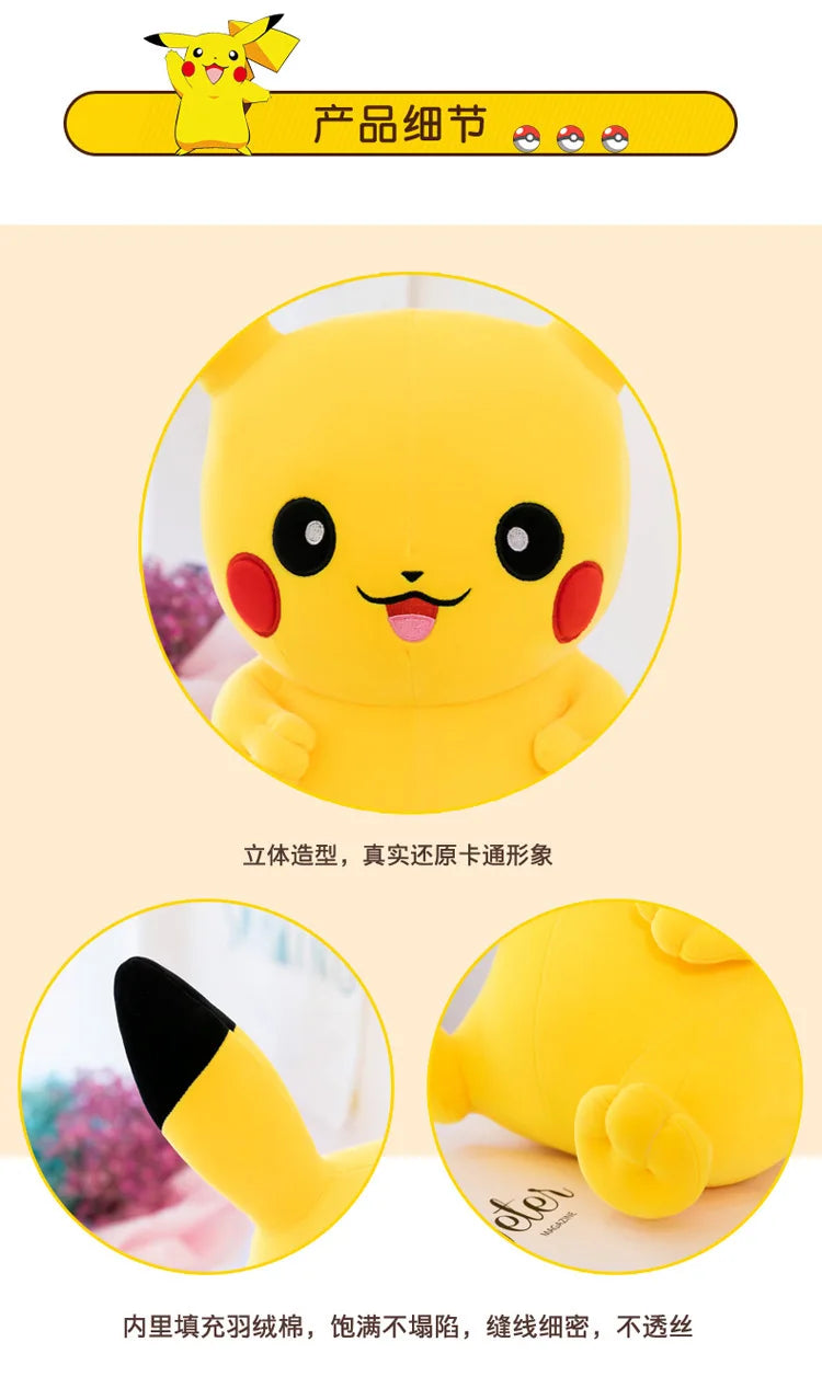 Pokemon Pikachu Plush Toys Anime Pokémon Large Plushie Dolls 40/100cm Cute Stuffed Pillow Pikachu Christmas Gifts for Childrens