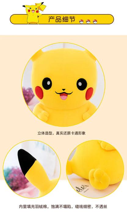 Pokemon Pikachu Plush Toys Anime Pokémon Large Plushie Dolls 40/100cm Cute Stuffed Pillow Pikachu Christmas Gifts for Childrens