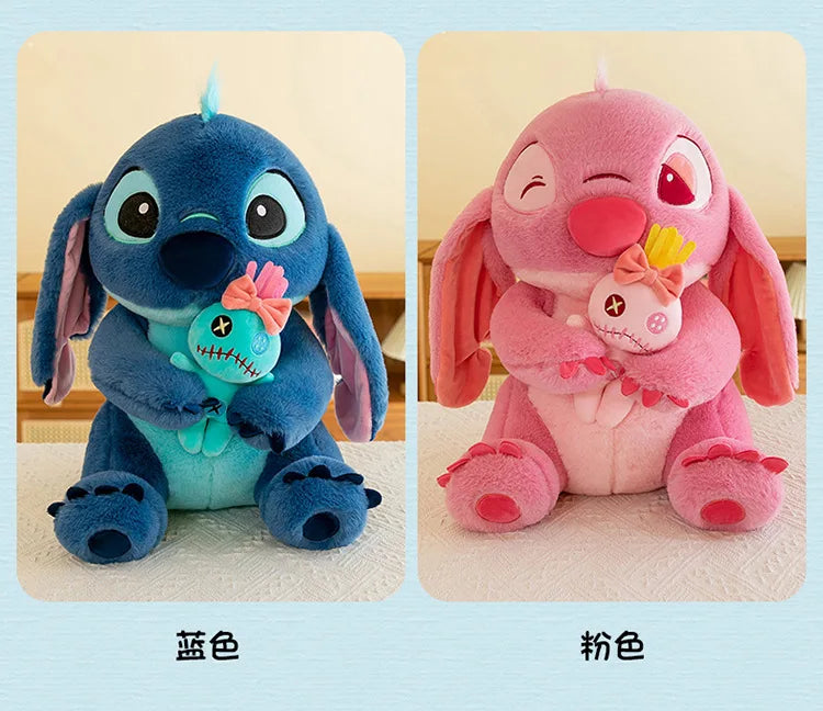 45/60/75CM Big Size Disney Stitch Kawaii Anime Plush Stuffed Doll Room Decoration Plushies Children Pillow Ornament Holiday Gift