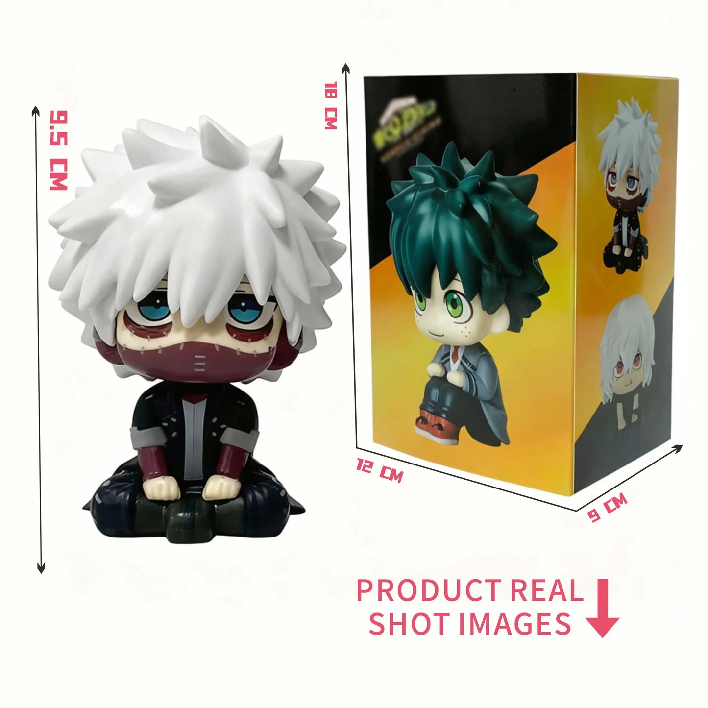 My Hero Academia Chibi PVC Figurines Tomura Shigaraki Izuku Midoriya Katsuki Bakugo Collectible Toy Model