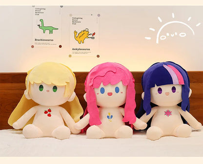 Kawaii 30/40/50cm  Movie Peripheral Cute Colorful Pony Cotton Doll Plush Toy Girl Soothing Sleep Pillow Birthday Gift Girl Doll