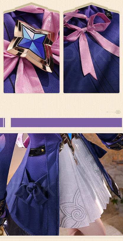 IN STOCK Cyrene Cosplay Costume Game Honkai: Star Rail【S-2XL】DokiDoki-SR HSR Metal Accessories Cyrene Wig Plus Size