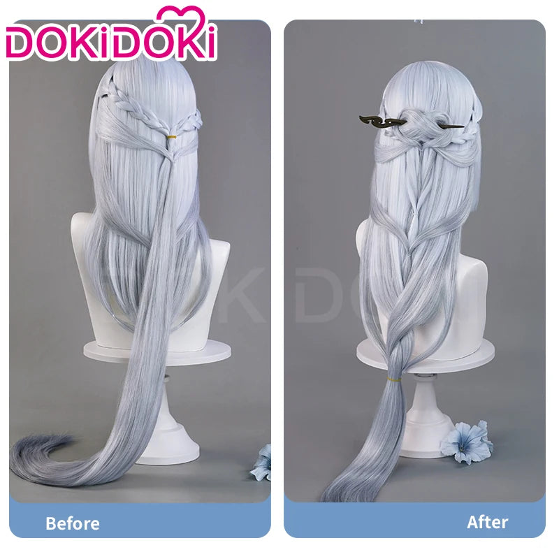 IN STOCK Frostflower Dew Shenhe Wig Game Genshin Impact Cosplay Wig DokiDoki Shen He Cosplay Lantern Rite New Skin Wig Free Cap