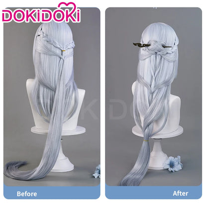 IN STOCK Frostflower Dew Shenhe Wig Game Genshin Impact Cosplay Wig DokiDoki Shen He Cosplay Lantern Rite New Skin Wig Free Cap