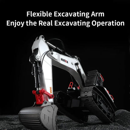 Huina 1594 22 Channels Large Remote Control Excavator 1/14 Electric Heavy Duty RC Excavator for Children Toys Model