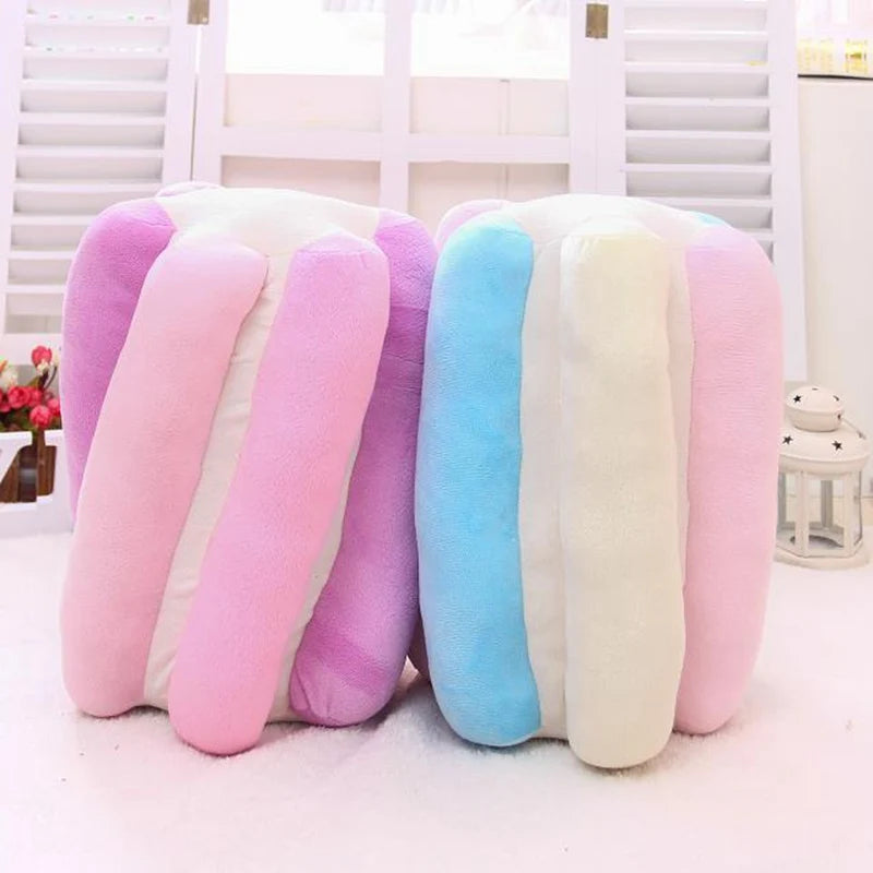 ZU 38cm Sweet Buns Donut Soft Toy Stuffed Cream Doughnut Plush Pillow Simulation Food Sofa Chair Cushion Kids Girl Gift