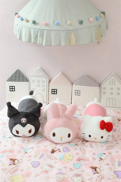 Lovely Kuromi Hello Kitty Melody Long Pillow Back Cushion Stuffed Anime Japanese Style Leg Pillow Sofa Bed Long Cushion Girl