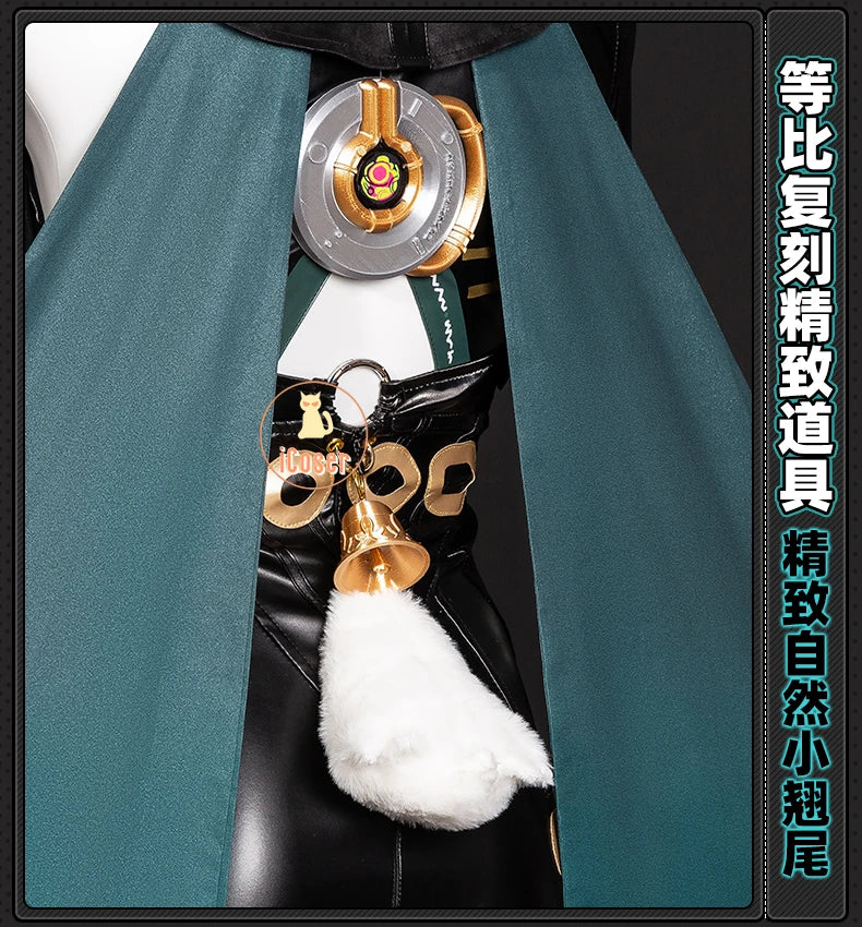 Zenless Zone Zero Lucia Cosplay Costume Wig Uniform Horns Headwear Tail Spook Shack Halloween Party for Women Girls Role Play