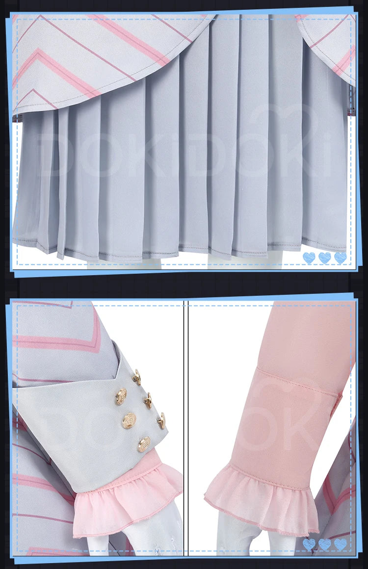 Glinda Elphaba Cosplay Costume Wicked Cosplay【XS-3XL】DokiDoki-N Women Black Pink Dress Glinda Cosplay School Uniform Plus Size