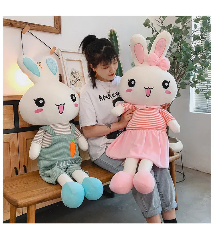 45-130cm Cute Long Legs Rabbit Plush Toy Stuffed Soft Animal Bunny Doll Baby Kids Toys Birthday Gift Christmas Present for Girl