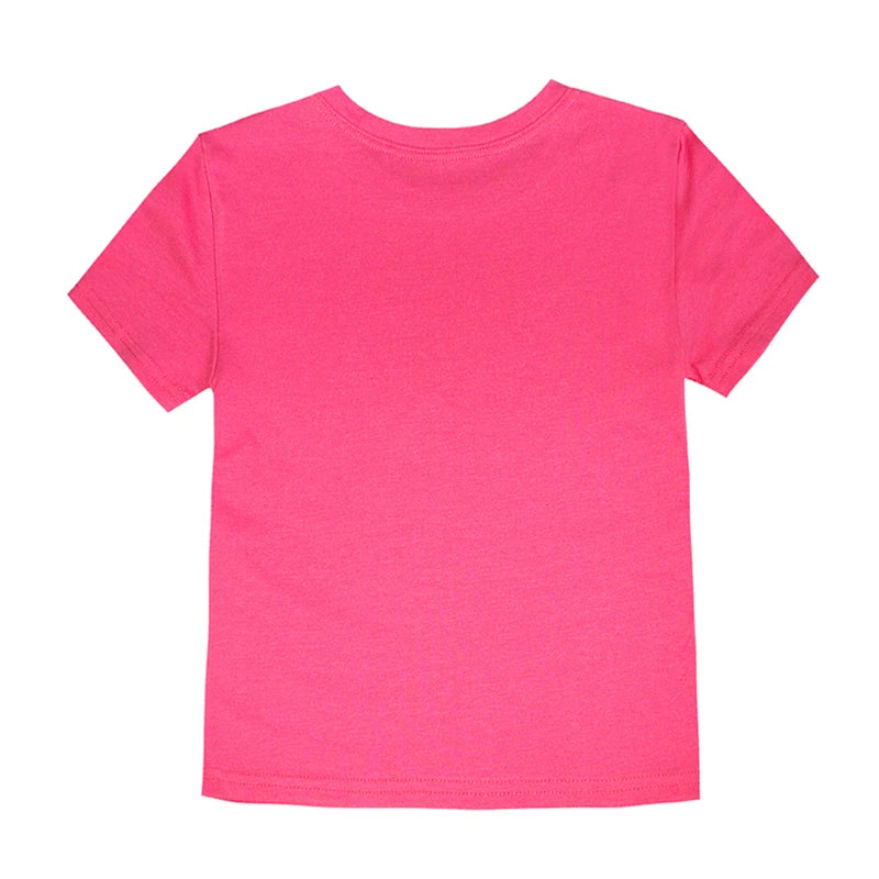 Child Kids Tshirts for Girls Clothes 2024 New Summer Pink Red Blue Luxury Toddler Girl T Shirt Kawaii Unicorn Flower Korean Tees