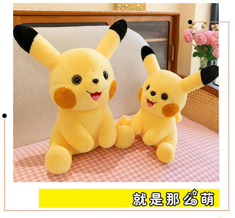 35-70CM Big Size Sitting Pikachu Plush Pokemon Cartoon Anime Peluche Kawaii Ornament Stuffed Animal Children's Toys Gifts