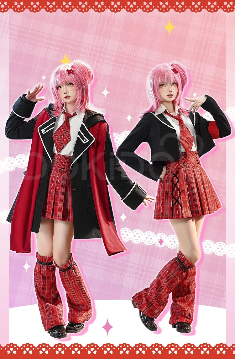 Hinamori Amu Cosplay Costume Anime Shugo Chara! Cosplay DokiDoki-SR Women Cute School Uniform JK Hinamori Amu Cosplay