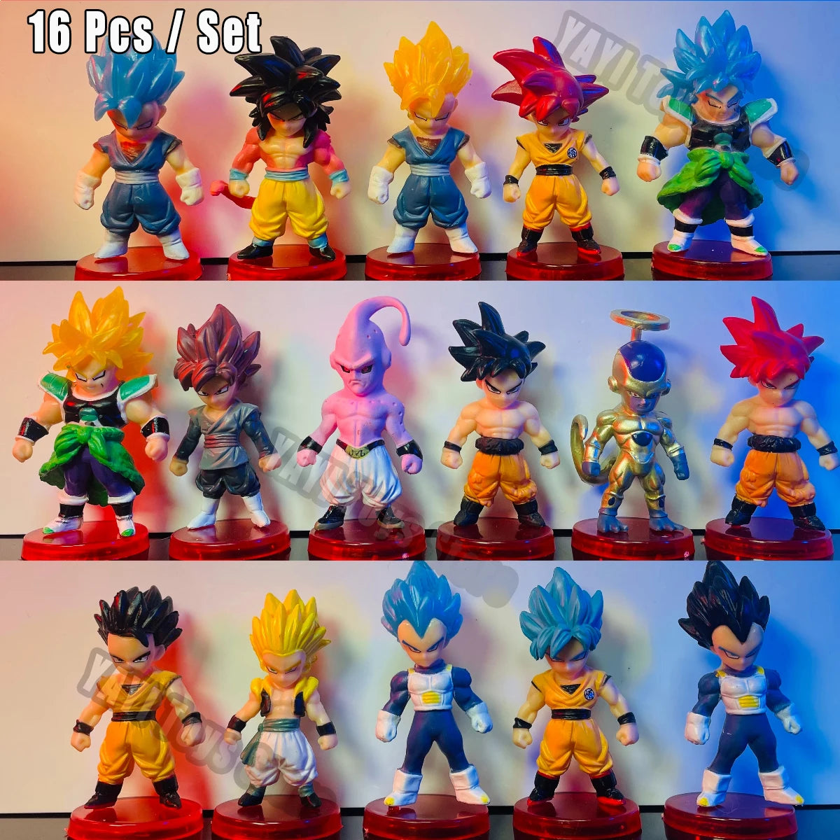 Dragon Ball Z Super Saiyan Son Goku Gohan Vegeta Broly Piccolo Majin Buu Anime Figure Set Action Figurines Model Gifts