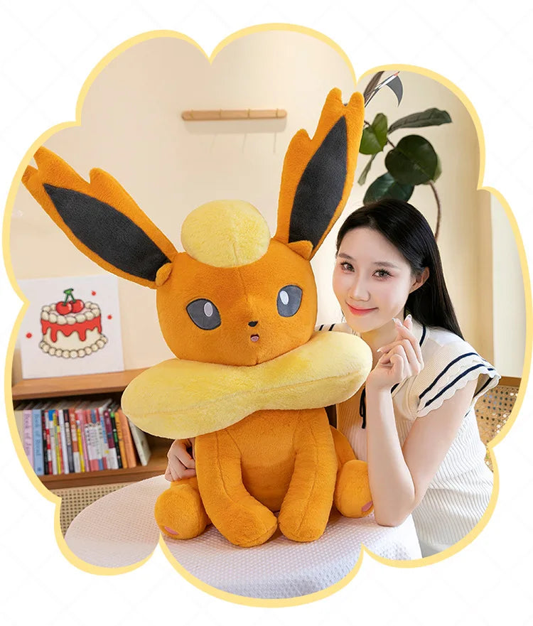 45/80cm Flareon Pokemon Plush Toys Large Anime Doll Cute Pillow Cartoon Giant Pokémon Plushie Stuffed Gift for Kids Christmas