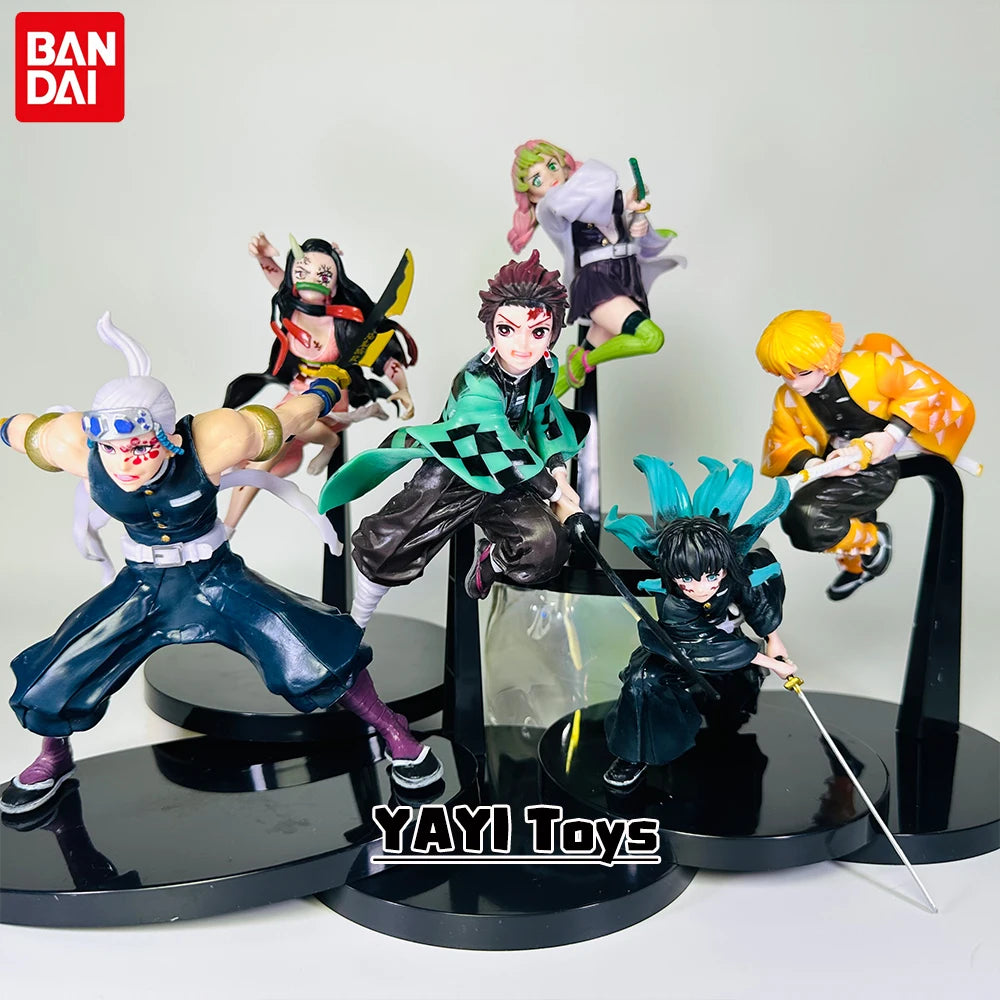 Hot Anime Demon Slayer Figure Tanjirou Agatsuma Zenitsu Kyoujurou PVC Action Model Toy Gift for Kids Collection