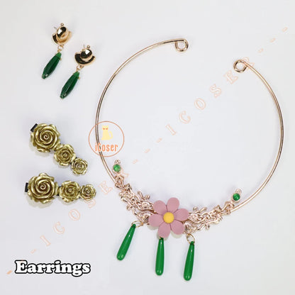 Maomao Cosplay Necklace Earrings Hairpins Anime The Apothecary Diaries Headwear Ear Clips Cosplay Accessories Props Women Girls