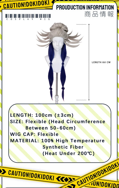 Tamsy Amo Riyo Wig Anime Gachiakuta DokiDoki Men 100cm Long Hair Amo Empool Caines Tamsy Cosplay Heat Resistant Wig Free Cap