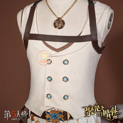 Identity V Prospector Cosplay Costume Wig Norton Campbell Uniform Gambler in The Spotlight Halloween for Women Men Carnival Prop
