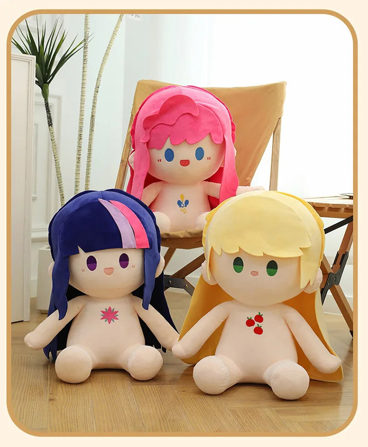Kawaii 30/40/50cm  Movie Peripheral Cute Colorful Pony Cotton Doll Plush Toy Girl Soothing Sleep Pillow Birthday Gift Girl Doll